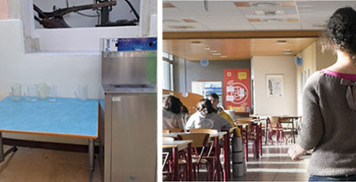 Point d'eau en libre service aux restaurants de Montpellier et de Rennes