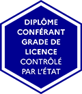 Diplôme conférant grade de licence contrôlé par l'Etat