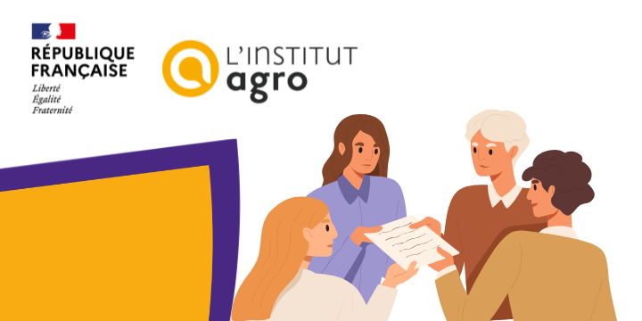 4 personnages tenant un contrat